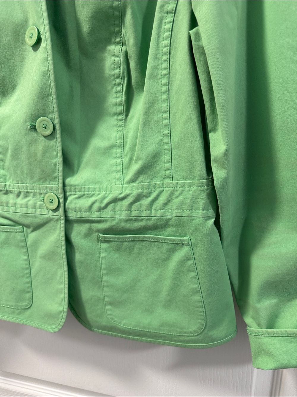 Talbots Light Green Button-Front Jacket - 6P - Picture 4 of 8